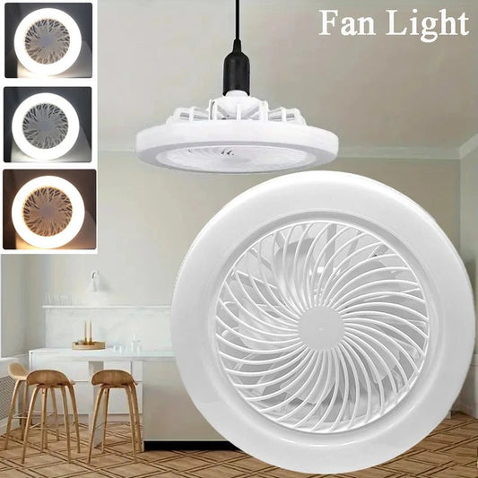 2 - in - 1 Three - speed Mode LED Fan Light LED Lamp Bead E27 Screw Fan Light Remote Control Wall Control Bedroom Light Fan Ceiling - Masterpiece With Love