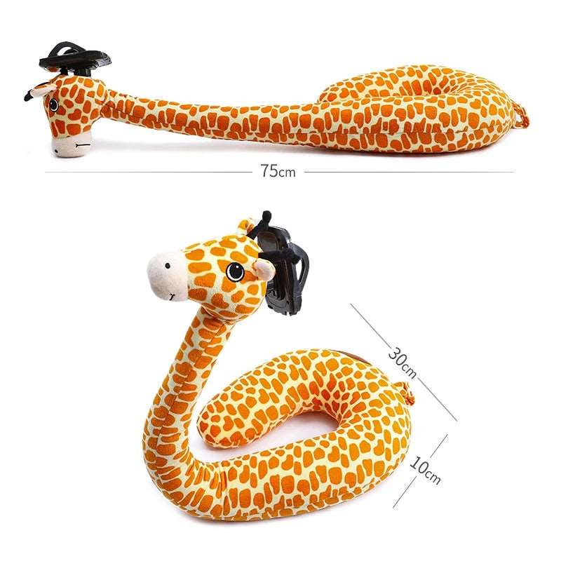 2 In 1 U - shaped Pillow 360 ° Mobile Phone Stand Animal Memory Foam Neck Pillow Travel Home Accessories Comfortable Pillows - Masterpiece With Love