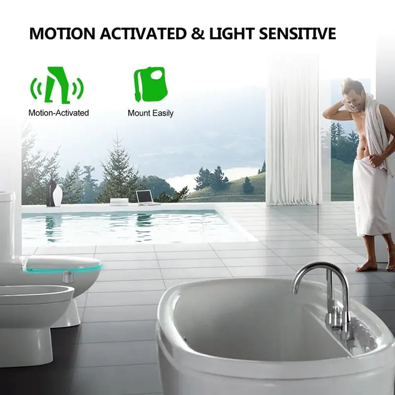 Light Gray Toilet Night Light