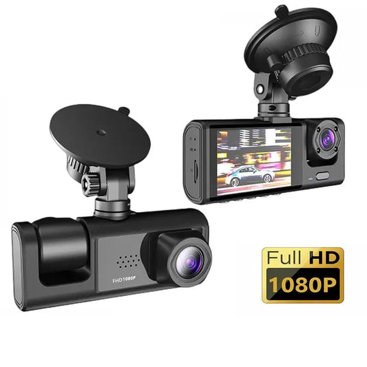 Dash Cam W/ IR Night Vision Loop Recording & 2" IPS Screen 1080P 3 Camera - Masterpiece With Love