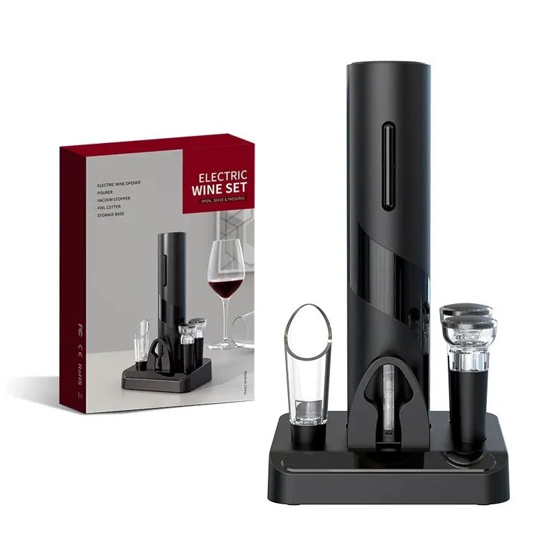 Electric Wine Opener Automatic Corkscrew Wine Openers Battery Bottle Opener Foil Cutter Kitchen Bar Can Opener - Masterpiece With Love