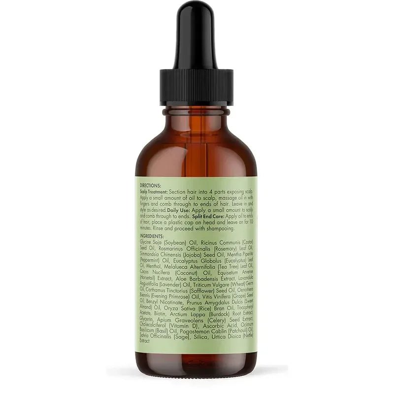 Mielle Organics Rosemary Mint Scalp & Hair Strengthening Oil For All Hair Types, 2 Ounce Moisturizing Repair Enhanced Hair - Masterpiece With Love