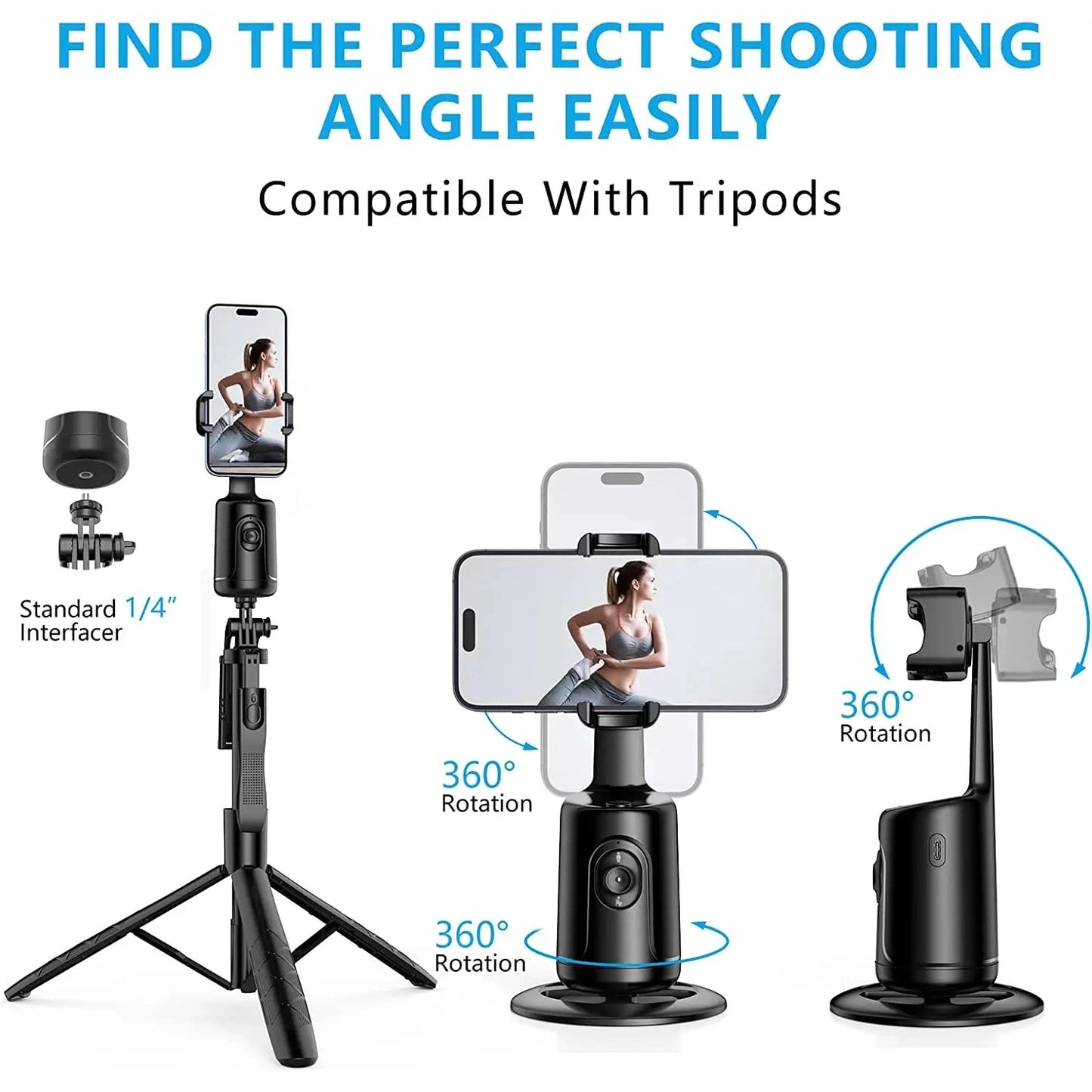 P01 Auto Tracking Gimbal AI Camera Recognition Body Face Track 360 Rotation Intelligent Follow Live Shoot Phone Stand - Masterpiece With Love