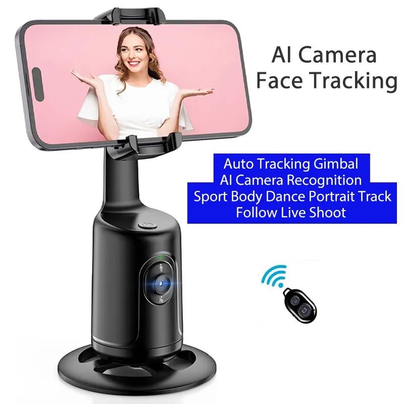 P01 Auto Tracking Gimbal AI Camera Recognition Body Face Track 360 Rotation Intelligent Follow Live Shoot Phone Stand - Masterpiece With Love