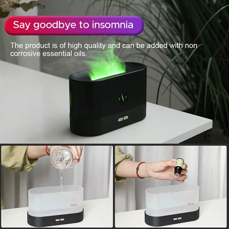 Portable Cool Mist Usb Led change color room h2o air fire flame humidifier Aroma Essential Oil Diffuser humidifier - Masterpiece With Love