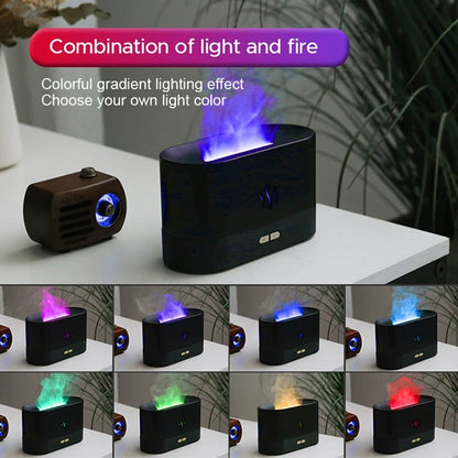 Portable Cool Mist Usb Led change color room h2o air fire flame humidifier Aroma Essential Oil Diffuser humidifier - Masterpiece With Love