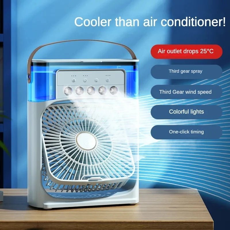 Portable Humidifier Fan AIr Conditioner Household Small Air Cooler Hydrocooling Portable Air Adjustment For Office 3 Speed Fan - Masterpiece With Love