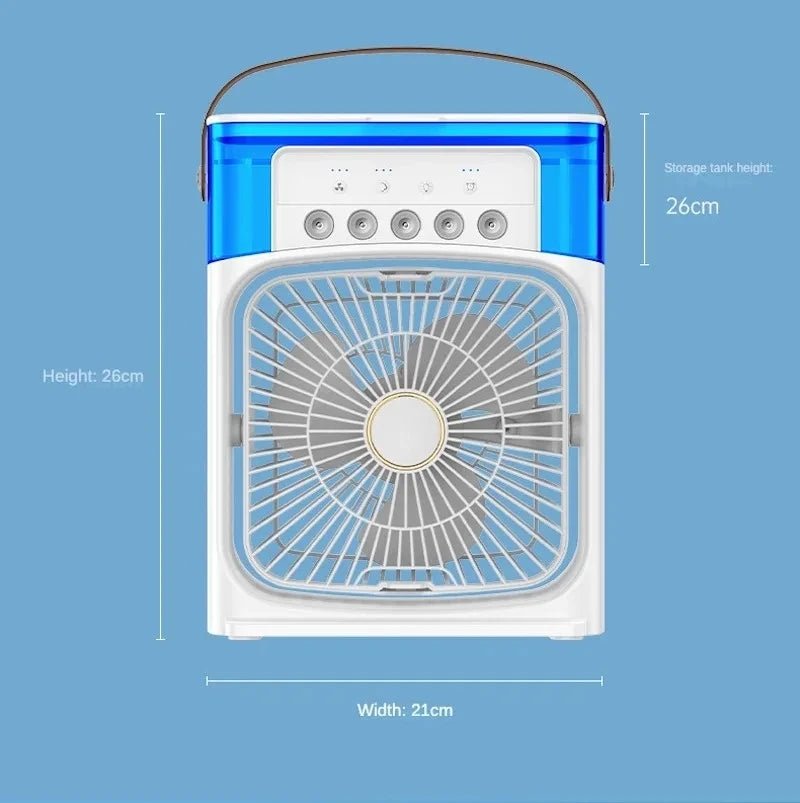 Portable Humidifier Fan AIr Conditioner Household Small Air Cooler Hydrocooling Portable Air Adjustment For Office 3 Speed Fan - Masterpiece With Love