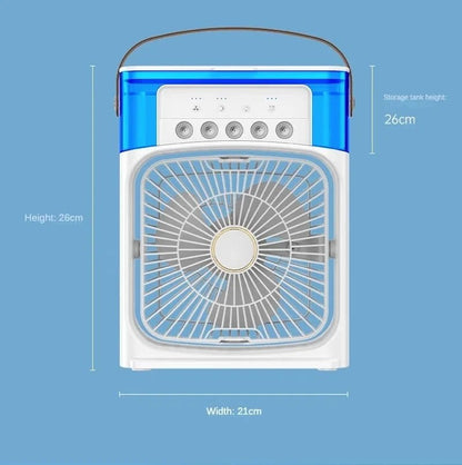 Portable Humidifier Fan AIr Conditioner Household Small Air Cooler Hydrocooling Portable Air Adjustment For Office 3 Speed Fan - Masterpiece With Love