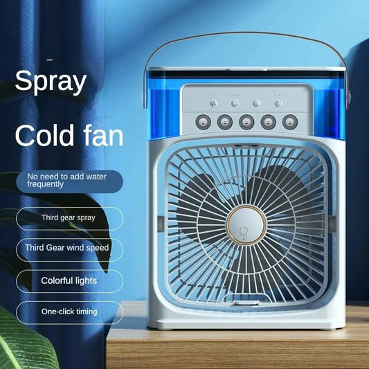 Portable Humidifier Fan AIr Conditioner Household Small Air Cooler Hydrocooling Portable Air Adjustment For Office 3 Speed Fan - Masterpiece With Love