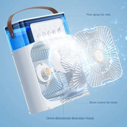 Portable Humidifier Fan AIr Conditioner Household Small Air Cooler Hydrocooling Portable Air Adjustment For Office 3 Speed Fan - Masterpiece With Love