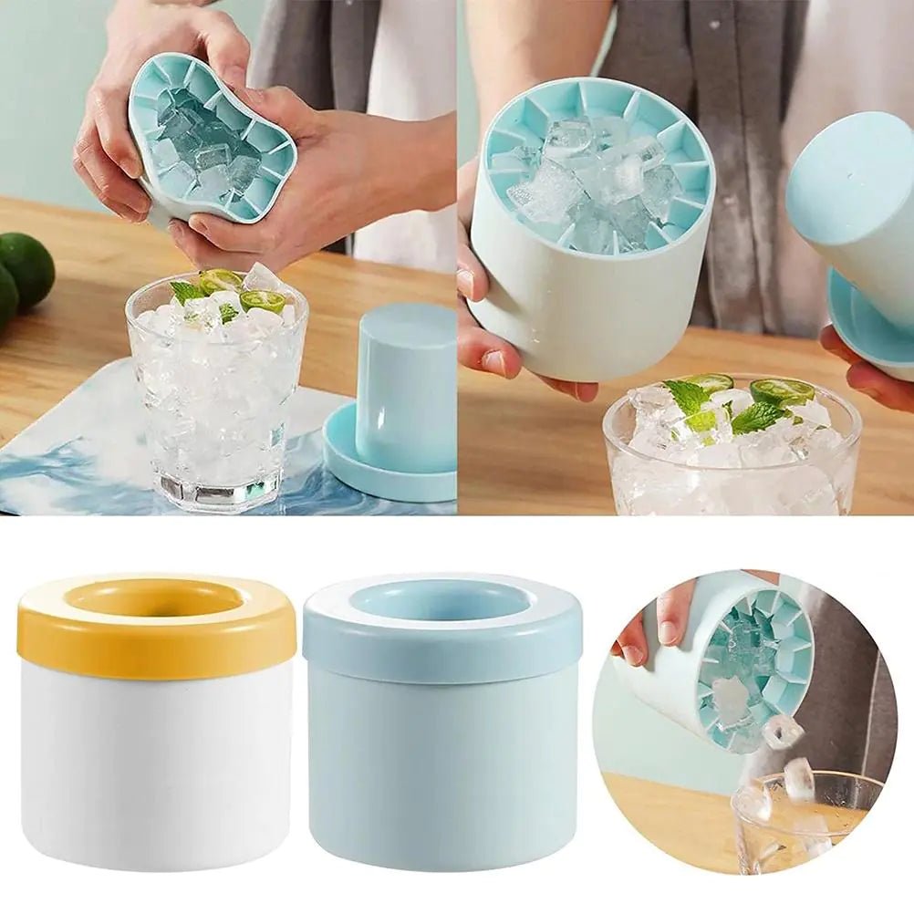 Silicone Cylinder Portable Ice Maker Bucket - Masterpiece With Love